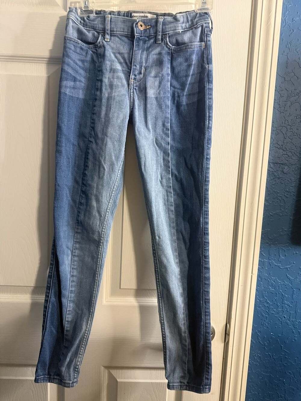 Abercrombie Kids High-Rise Jean Legging Size 13/14 Two-Tone Denim
